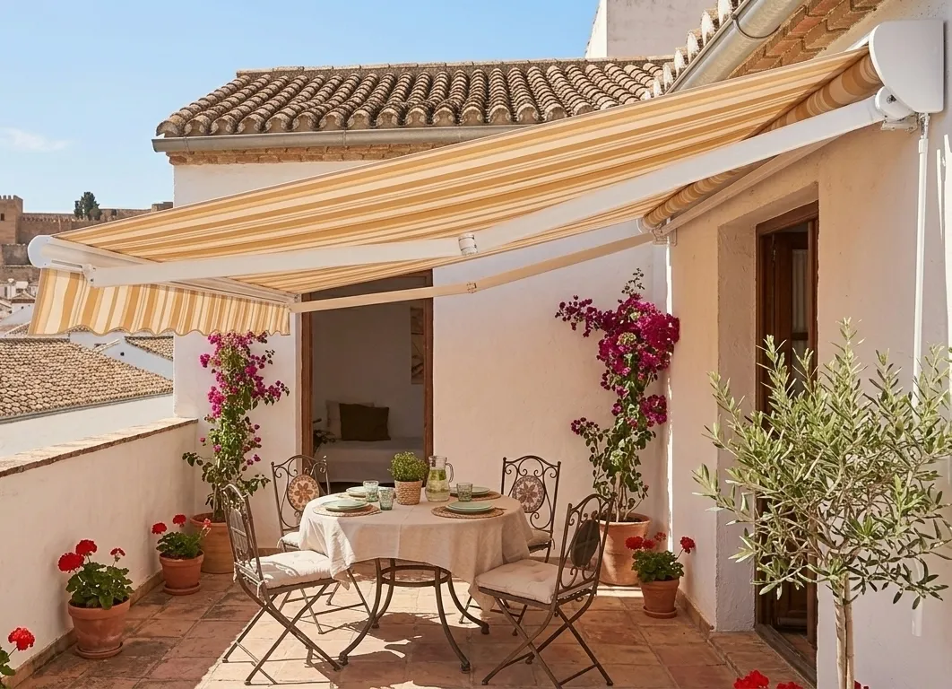 instralacion toldo extensible